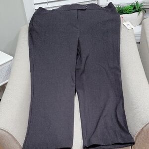 Rafaella Gray Trousers Straight Leg Dress Pants